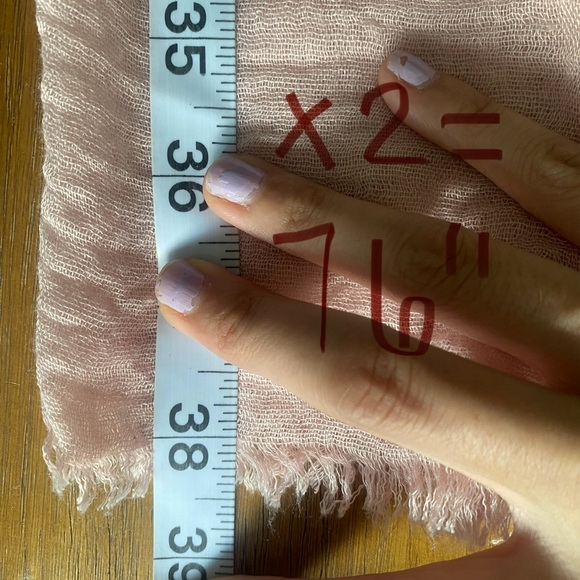 made in Florence Italy muted pale pink multi use wrap scarf shawl 100% cotton - Picture 14 of 15